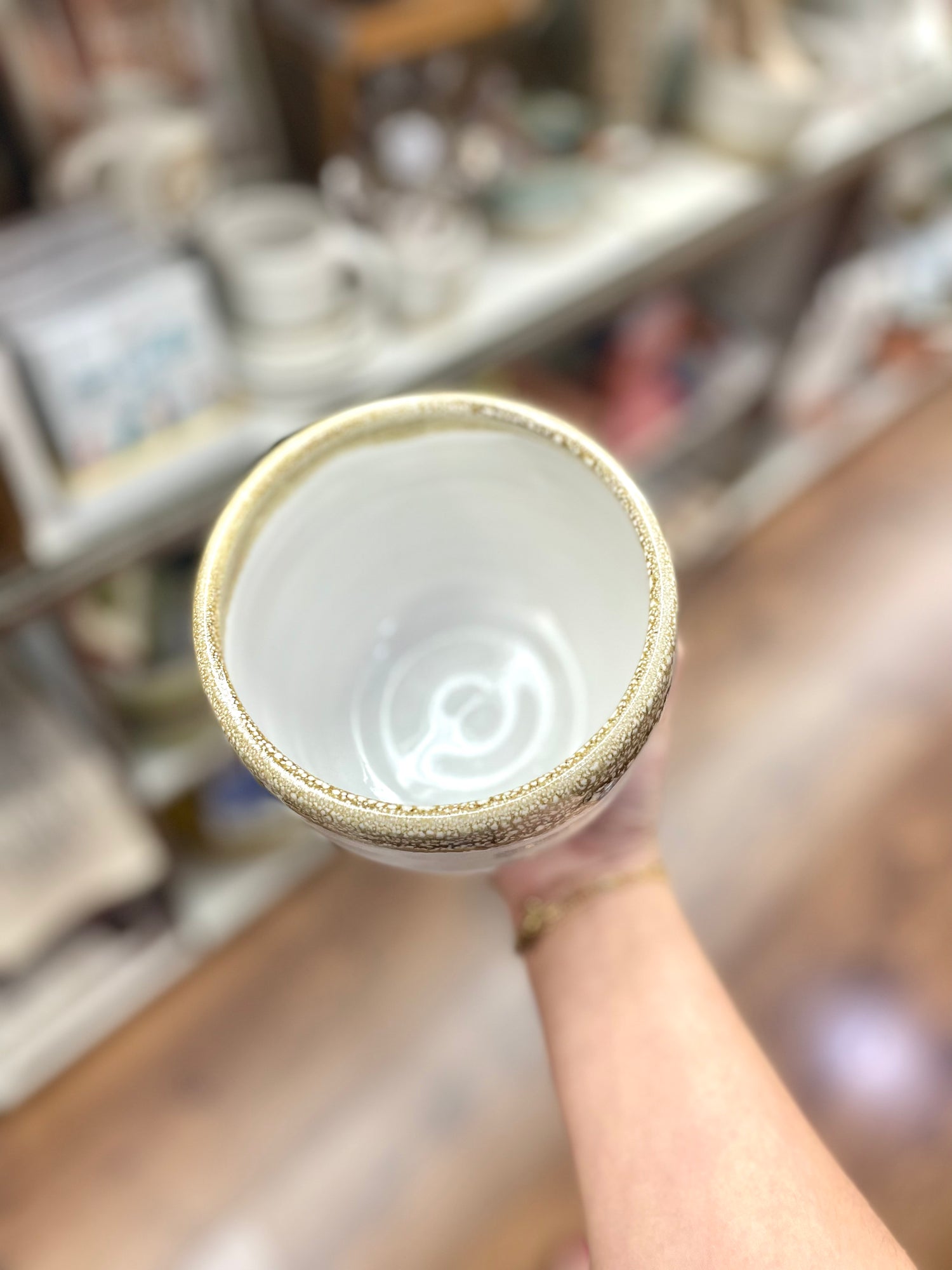 Tall Vase with Iron Rim