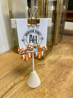 Football Ribbon & Heart Earrings