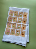 Flower Seeds Tea Towel