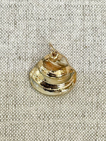 Shell with Gold Rim Charm