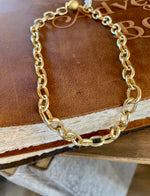 Gold Thin Link Necklace