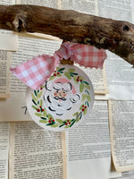 Pink Santa Ornament