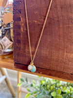 EBass Dble Amazonite Gemstone Necklace N644A