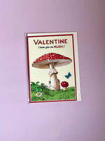 Valentine Mushroom Greeting Card