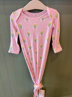 Fancy Tulips Newborn Knotted Gown