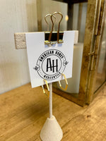 Matte Gold Hexagon Hoop