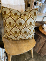 Crest Embroidered Pillow