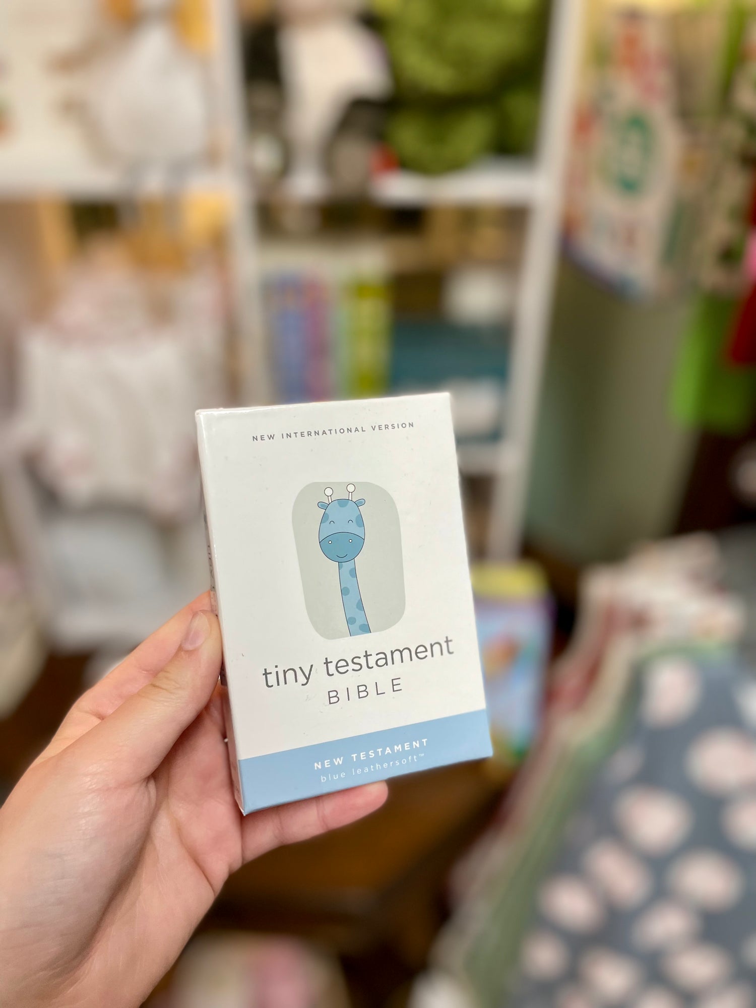 Tiny Testament Bible Blue Leather