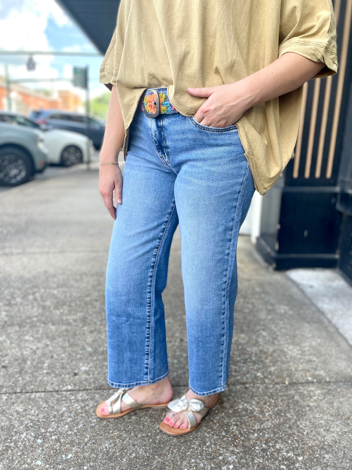 KUT Charlotte High Rise Wide Leg Jeans