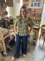 Blocks of Plaid Top