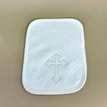 Jacquard Christening Burp Cloth