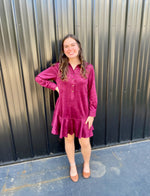 Suede Swing Shirtdress