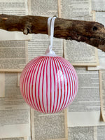 Striped Bauble Ornament Lg