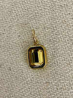 Rectangle Gemstone Charm