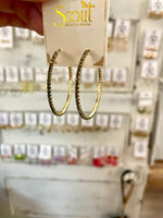 Sparkle & Shine Lg Hoop Rhinestone