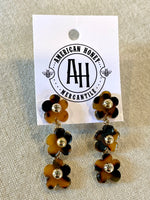 Tortoise Floral Earrings