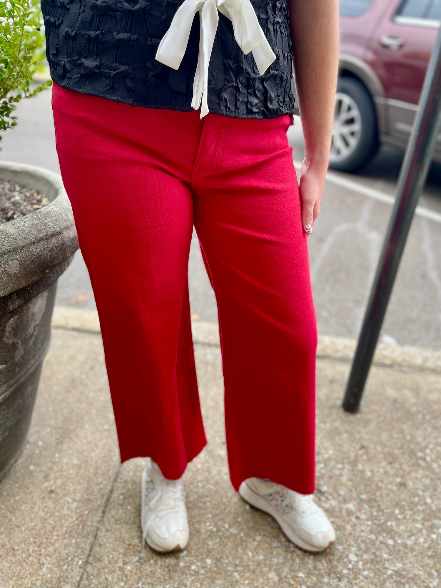 KUT Meg Ruby Red Jeans