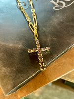 Joseph's Iridescent Cross Charm