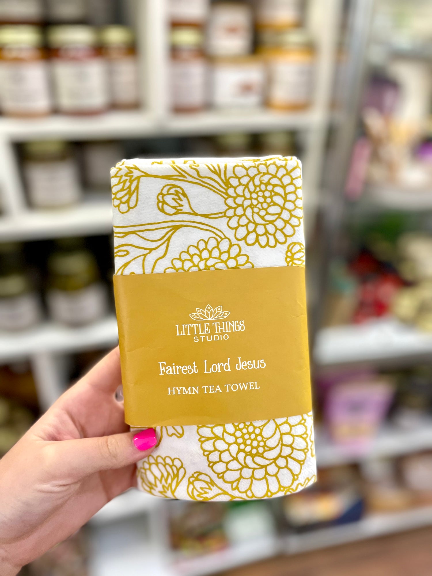 Fairest Lord Jesus Tea Towel