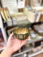 Scalloped Mini Brass Bowl