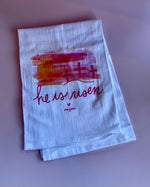 Tea Towel He Is Risen Doe A Deer