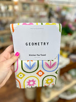 Petal Patchwork Geometry Tea Towel