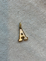 White Initial Letter Charm