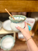 Round Vase with Mint Julep Rim