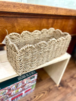 Scalloped Seagrass Basket Wide