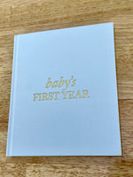 Baby's First Year Sky Blue Memory Book & Photo Album