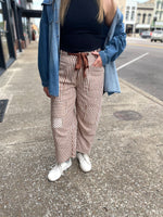 Patch + Stripes Barrel Pants