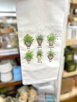 Herb Pots Tea Towel PLH