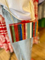Stripe Clutch Purse
