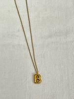 Gold Initial Necklace B