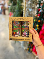 12 Days of Christmas Glass Set Of Two