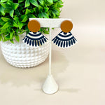 Sunshine Tienda Sunset Navy Tile Stud Earring