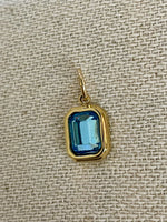 Rectangle Gemstone Charm