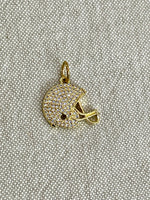 Rhinestone Football Helmet Charm
