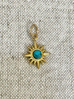 Turquoise Sunburst Charm