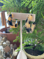 Tortoise Shell Spike Earrings