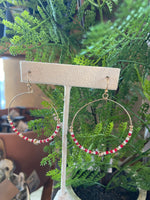 Multicolor Beaded Hoops