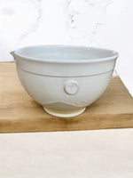ETU White Mixing Bowl Med Handthrown