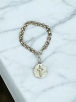 Kitzi Abby Cross Gold Bracelet