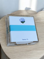 Square Desk Set Blue Hydrangea Bundle