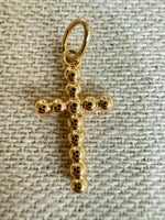 Large Beaded Cross Charm