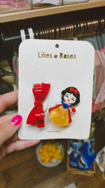 Doll's Apple Dress & Bow Hair Clips