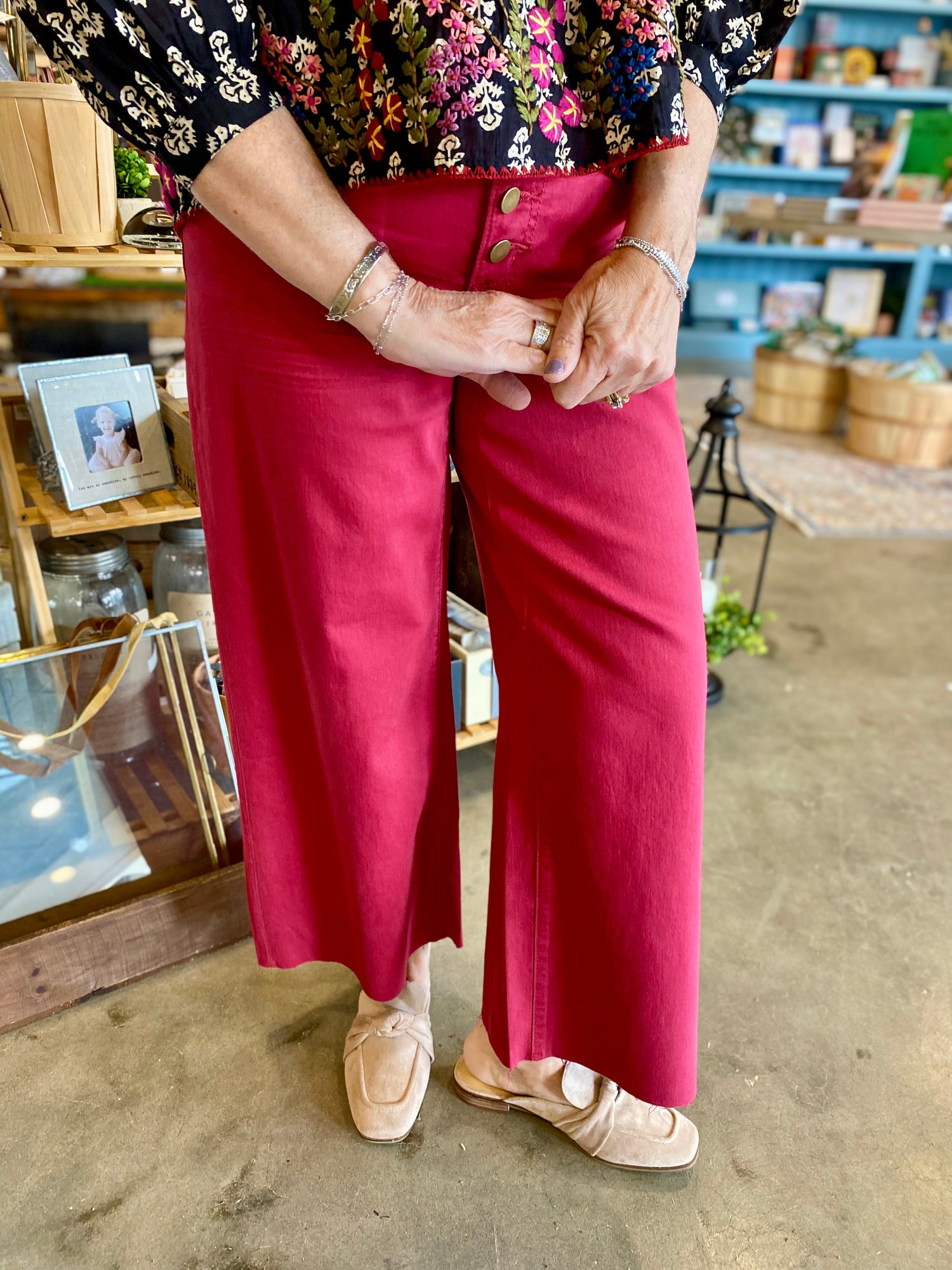 Red Velvet Bell Bottoms