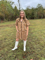 Shell Stitched Trim Dress