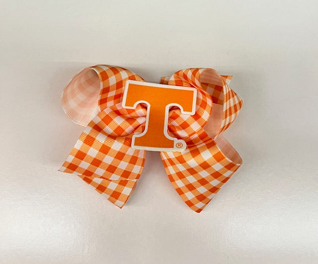 Gingham Print w/ Power T Hair Bow Weeone