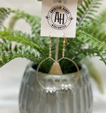 Gold Freshwater Pearl Drop Earring